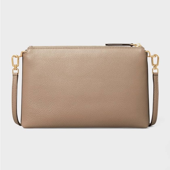 Tory Burch Kira Pebbled Leather Top-Zip Crossbody Bag - Picture 6 of 8